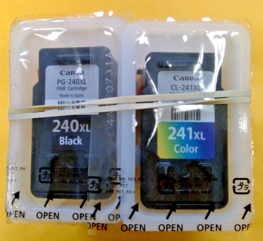 Genuine OEM Canon PG-240XL Black & CL-241XL Color Ink Bulk Packaging FREE SHIP