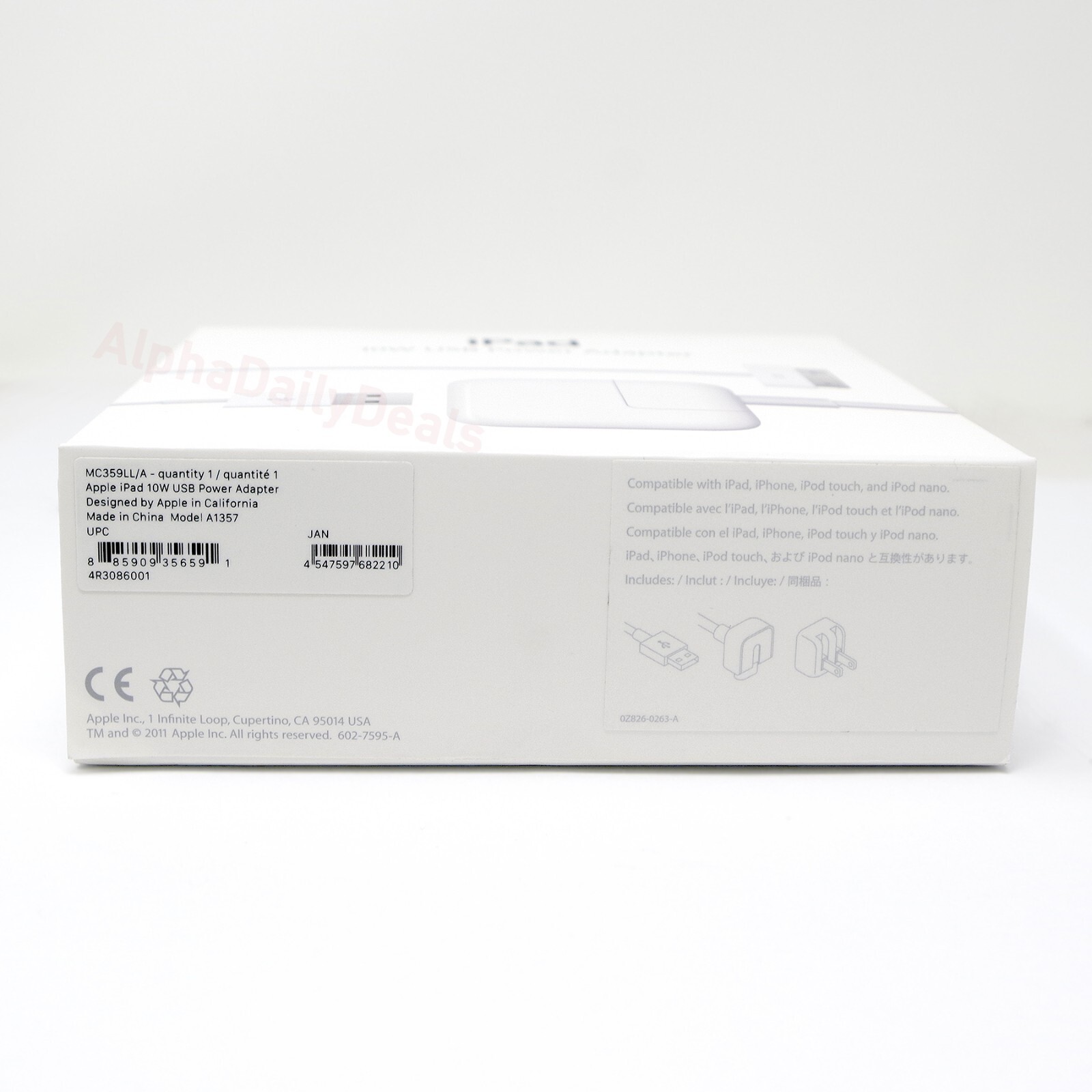 Genuine OEM Apple iPad 10W USB Power Adapter 30 Pin Charger