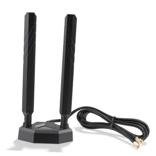 WiFi 7 WiFi 6E Antenna Tri-Band 2.4GHz 5GHz 6GHz RP-SMA Antenna with Magnetic