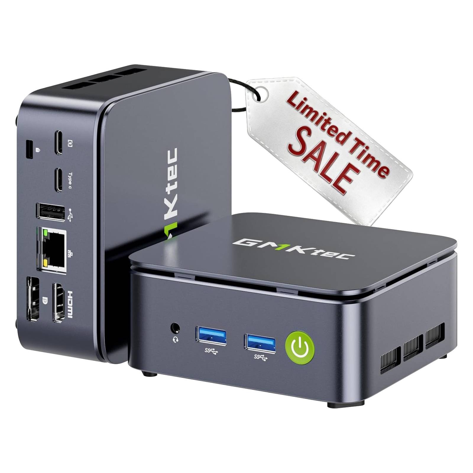 GMKtec Mini PC Ryzen 5 3500U Up to 3.7GHz 16GB RAM 256GB SSD Desktop Computer