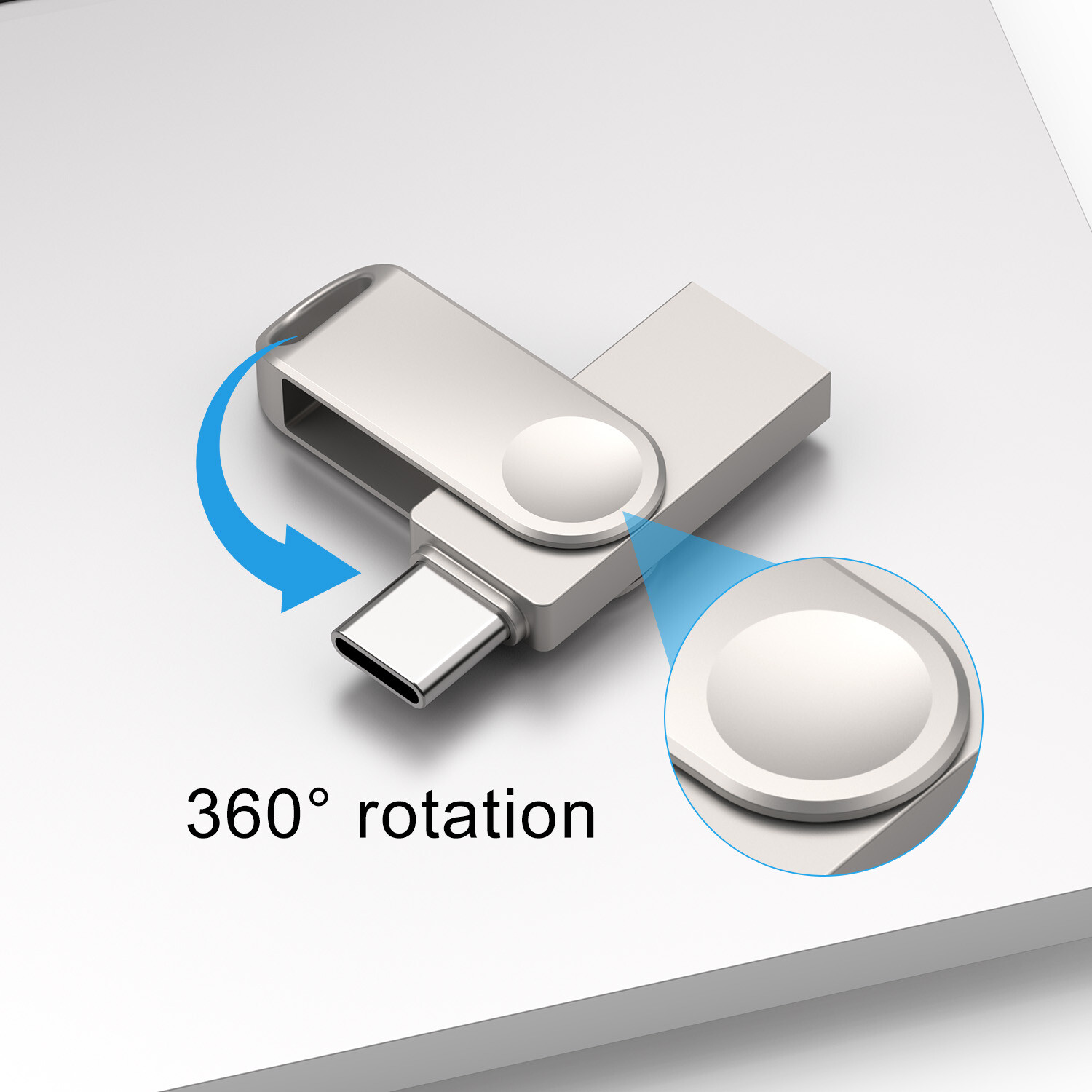 2-in 1 port 32GB 64GB 128GB USB A to USB-C Flash Drive USB 3.0 OTG Memory Stick