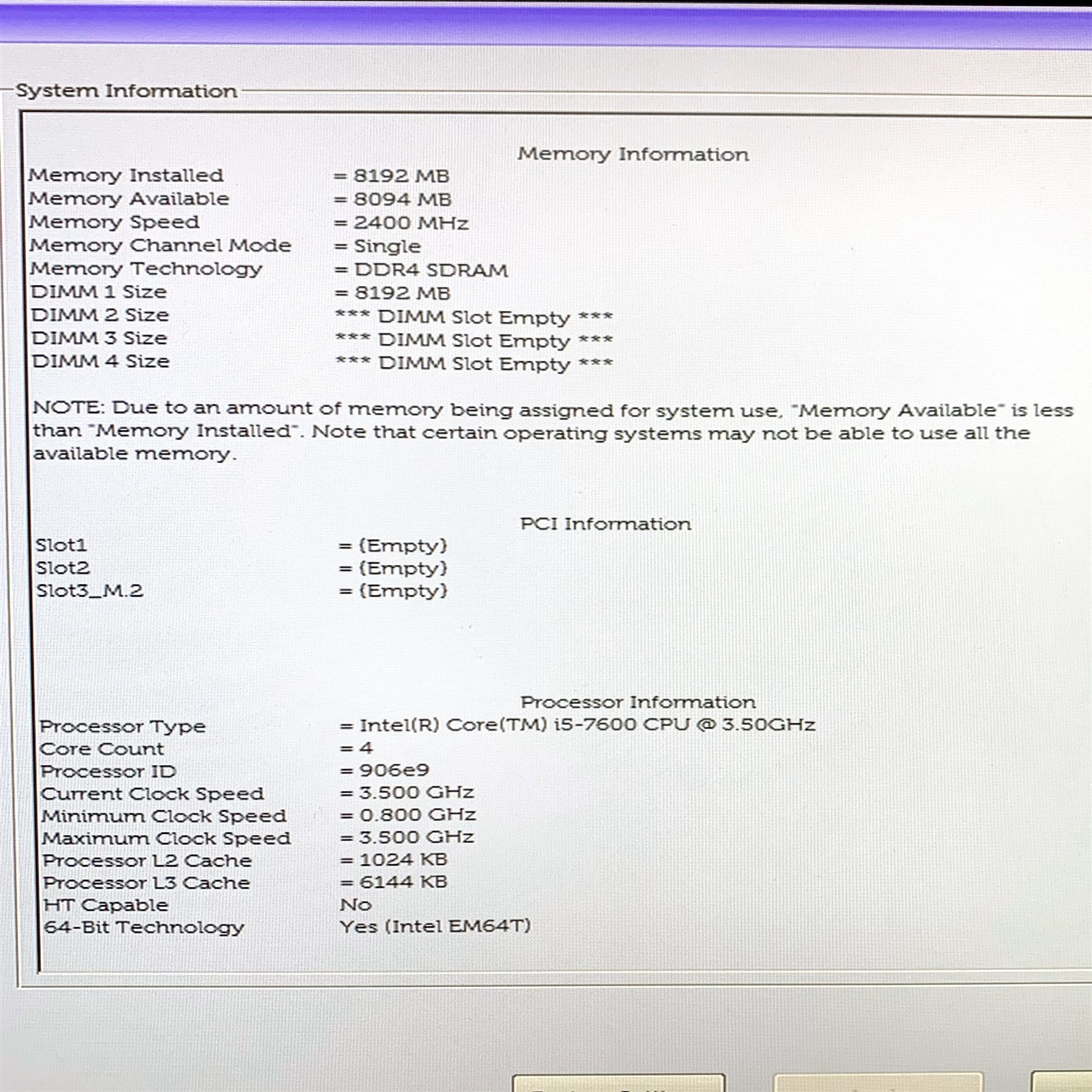 Dell Optiplex 7050 SFF PC Intel Core i5-7600 3.50GHz 8GB 256GB SSD Windows 11