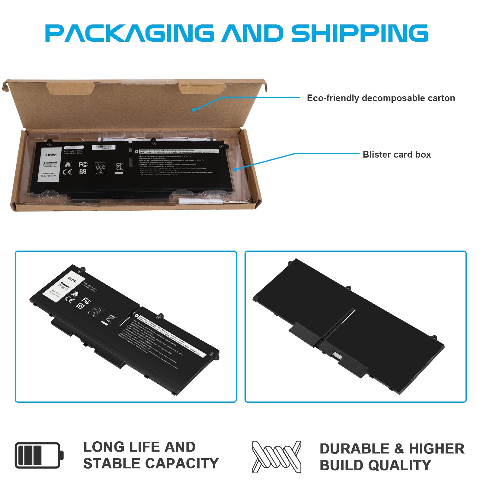 ✅FK0VR/07KRV Battery for Dell Latitude 5330 5430 5530 7430 Precision 3570 H4PVC