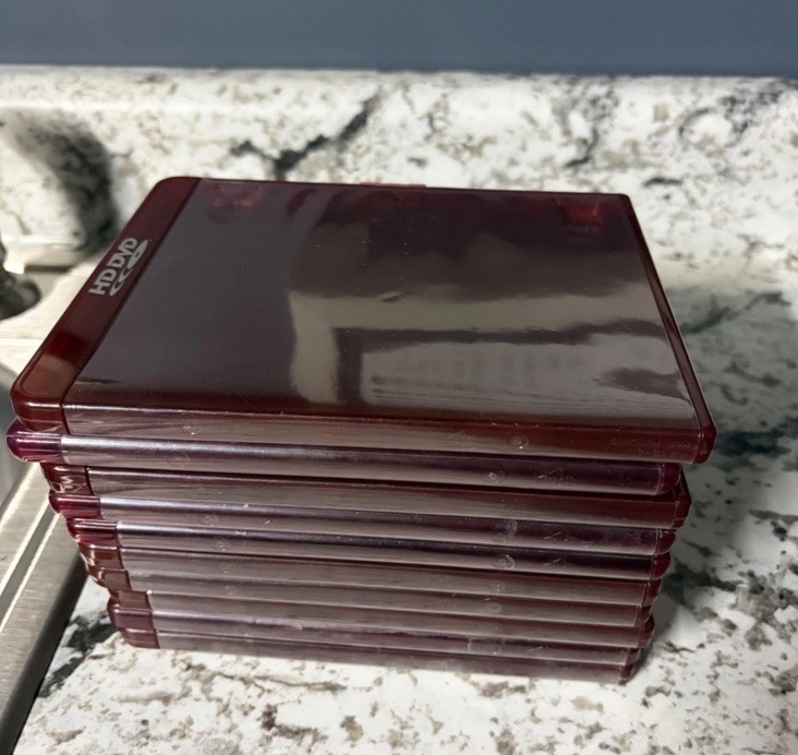 Lot of 10 HD DVD CD Disc Replacement Plastic Cases Blu Ray for Media Management!