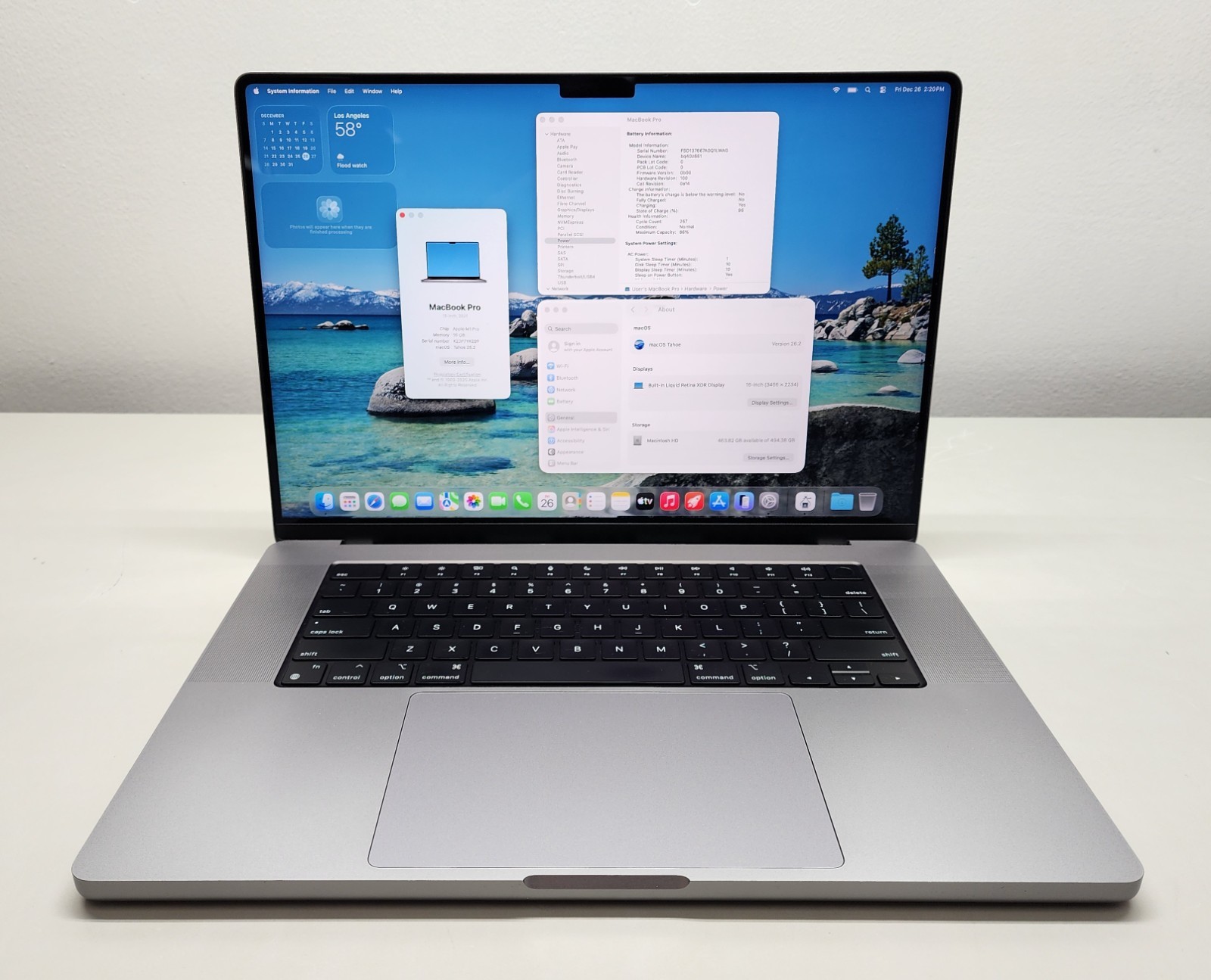 Apple Macbook Pro 2021 16″ M1 Pro 10C/16C 16GB RAM 512GB SSD macOS Tahoe READ