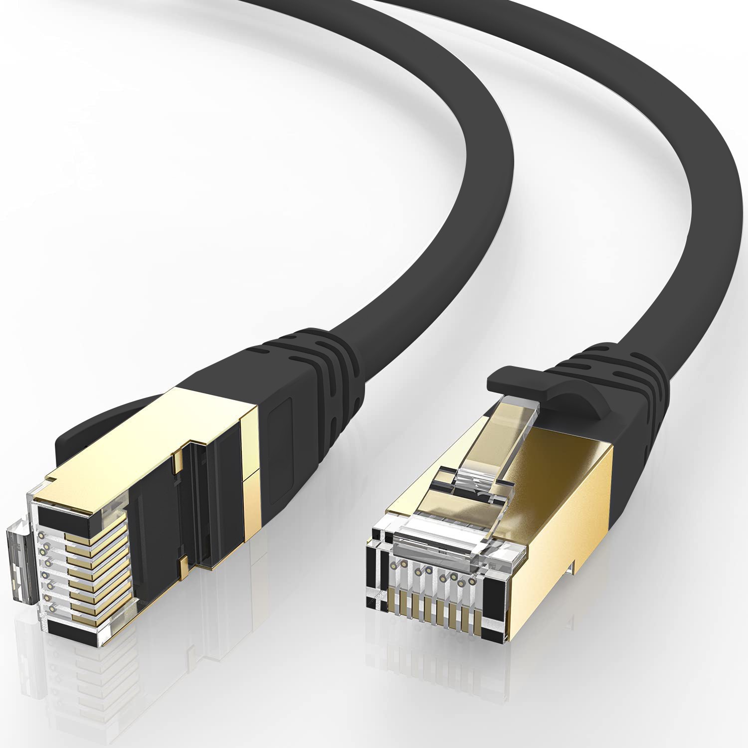 Cat 8 Ethernet Cable 40Gbps High Speed, 3ft short