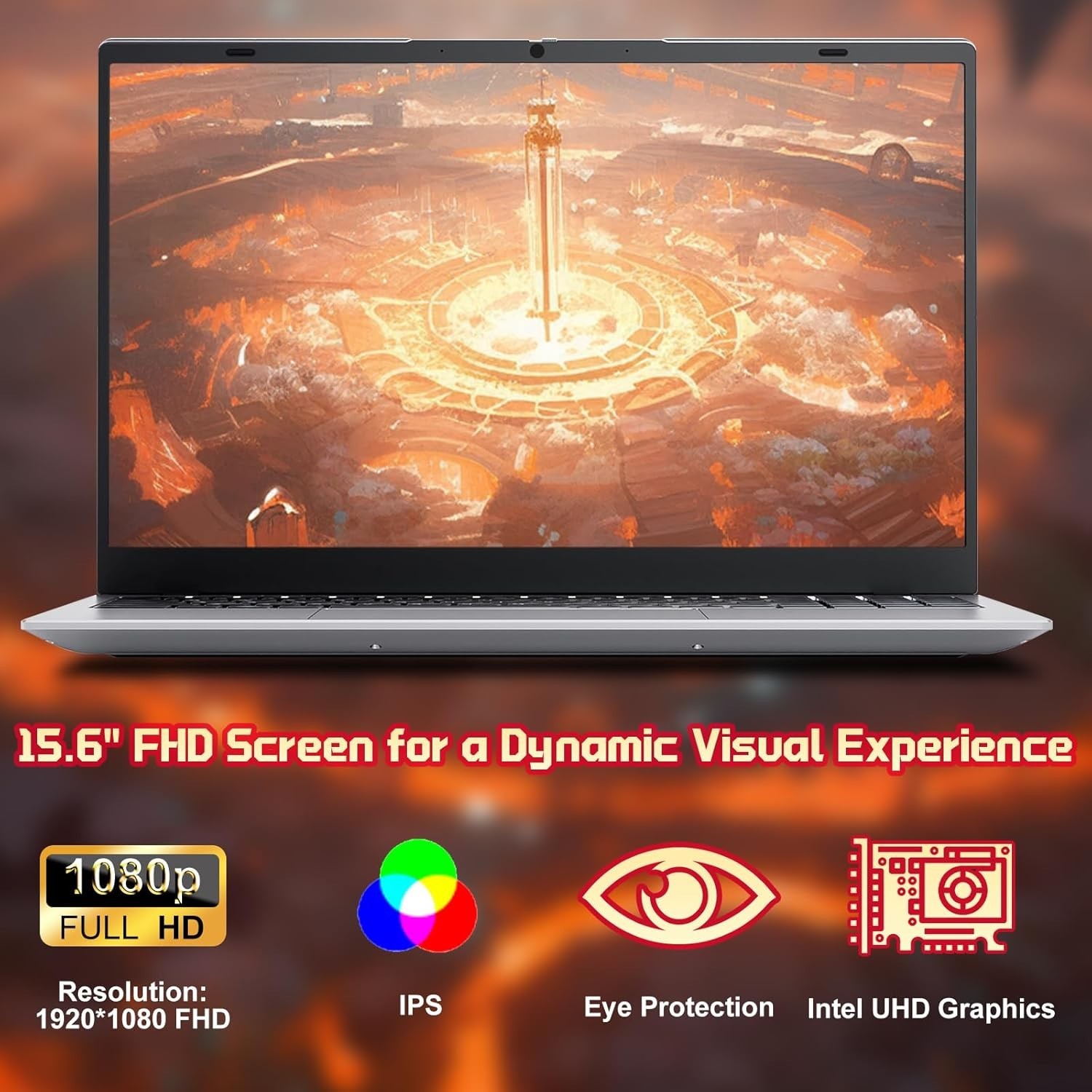 2025 Laptop 16GB RAM 1TB SSD 15.6 FHD Intel N100 Win11 Pro Backlit KB (Used)