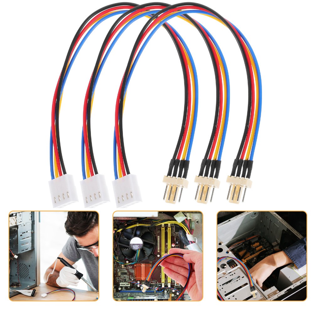 Cable 3Pcs For Pc Computer Case Fan Computer Setup 8.45×0.55×0.20in