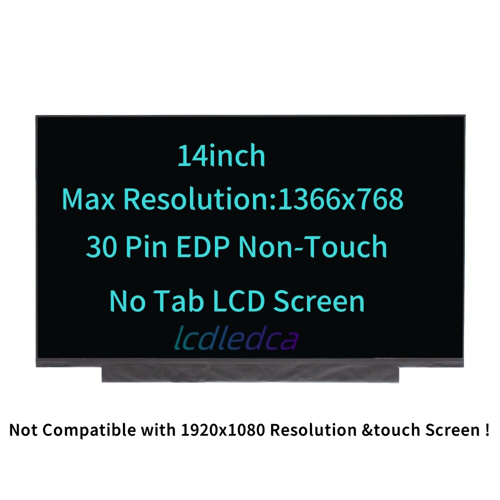 For HP 14-DQ0001DX 14-DQ0002DX Non-Touch LCD Screen HD 1366×768 Display 14.0 in