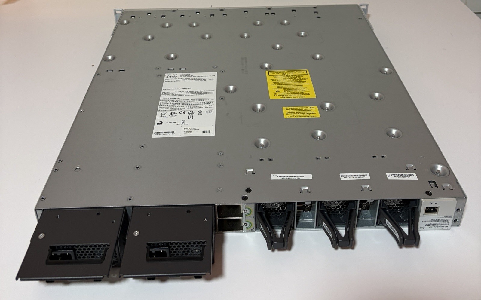 Lot Of 2 Cisco Meraki MS390-48UX-HW 48-Port mGig UPOE Switch UNCLAIMED NO PSU