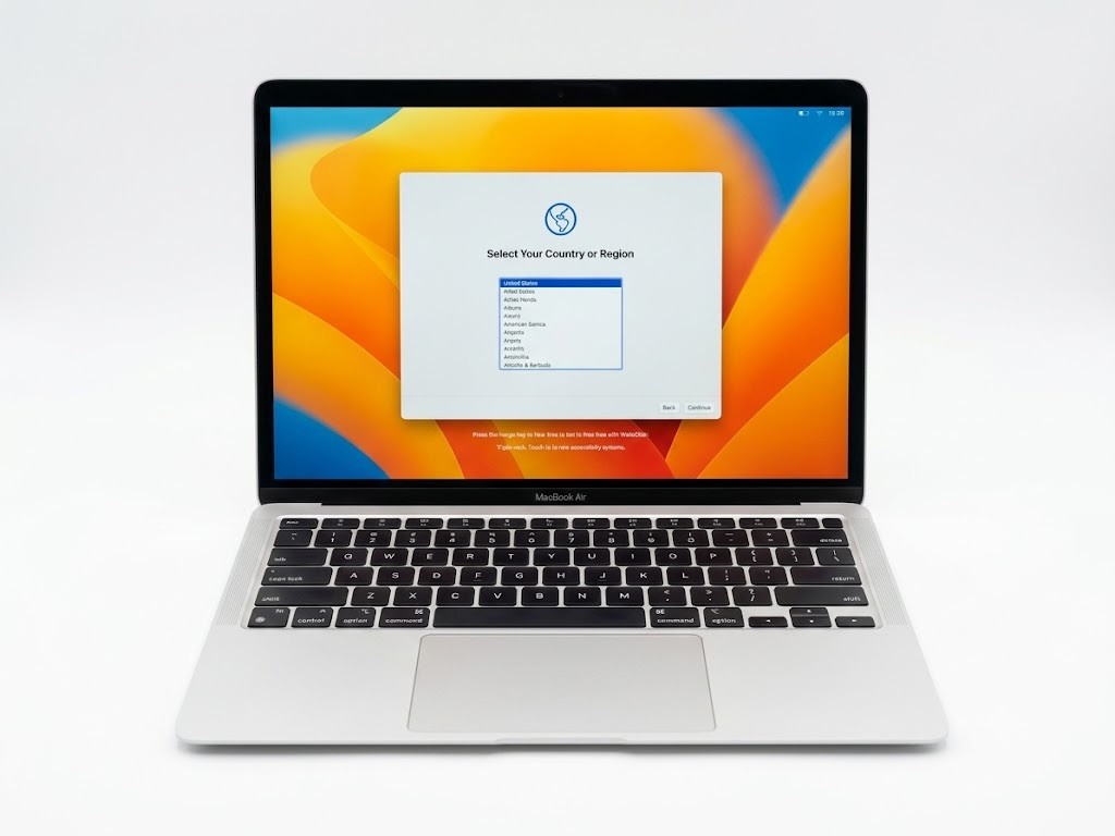 Apple MacBook Air 13″ 2020 M1. 16 GB Ram. 512 GB storage.