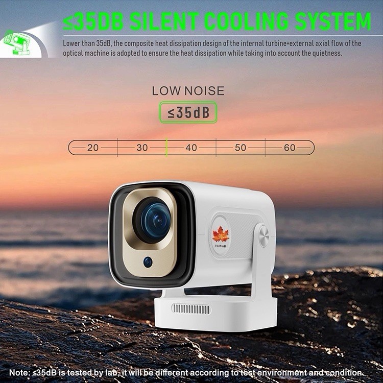 4K Mini Projector HD 1080P Portable WiFi Home Theater Projector with Voice Remot
