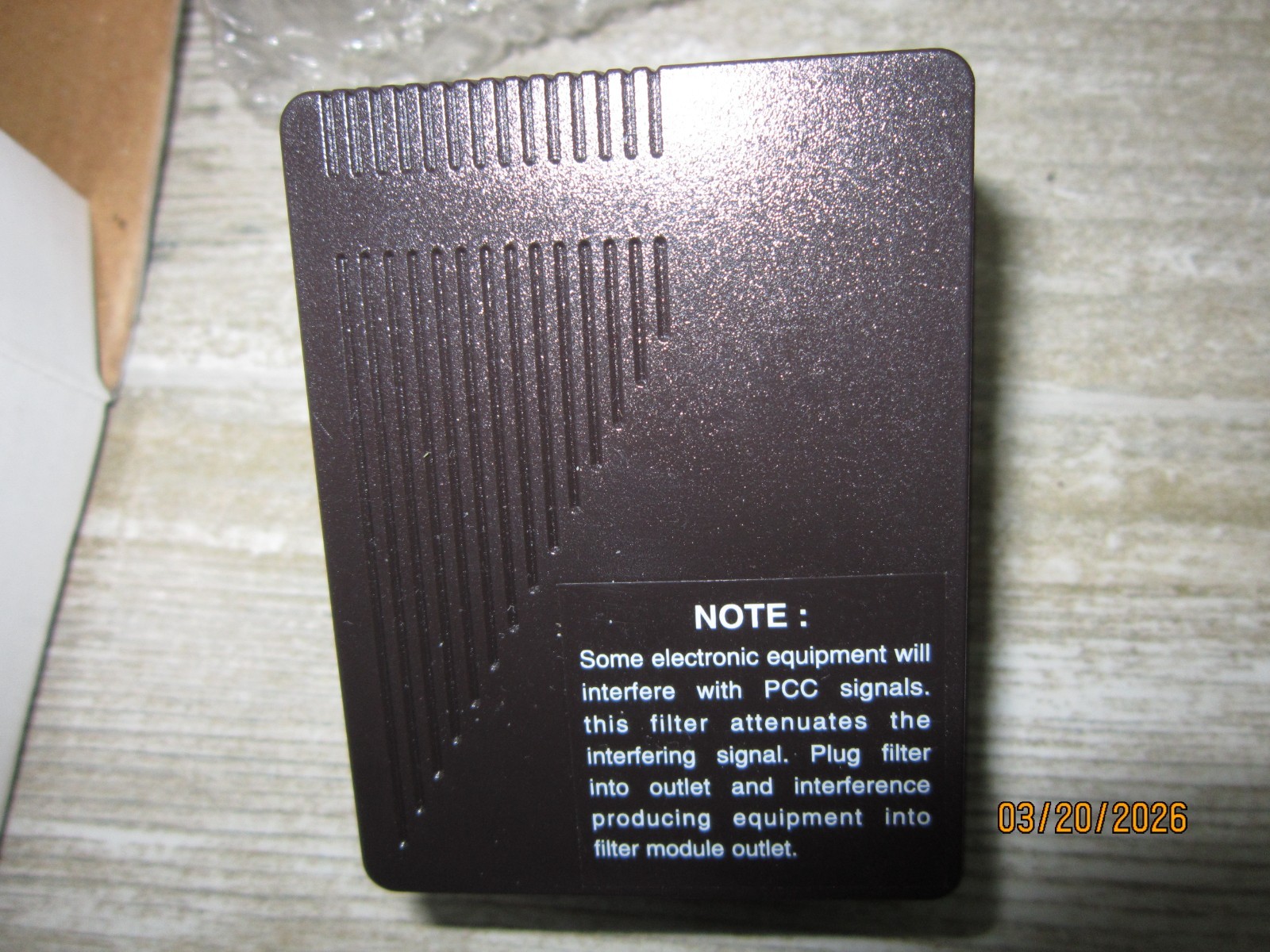 X10 PRO Plug-In Noise Filter Module (XPPF) 120 VAC 5A Brown New in Box