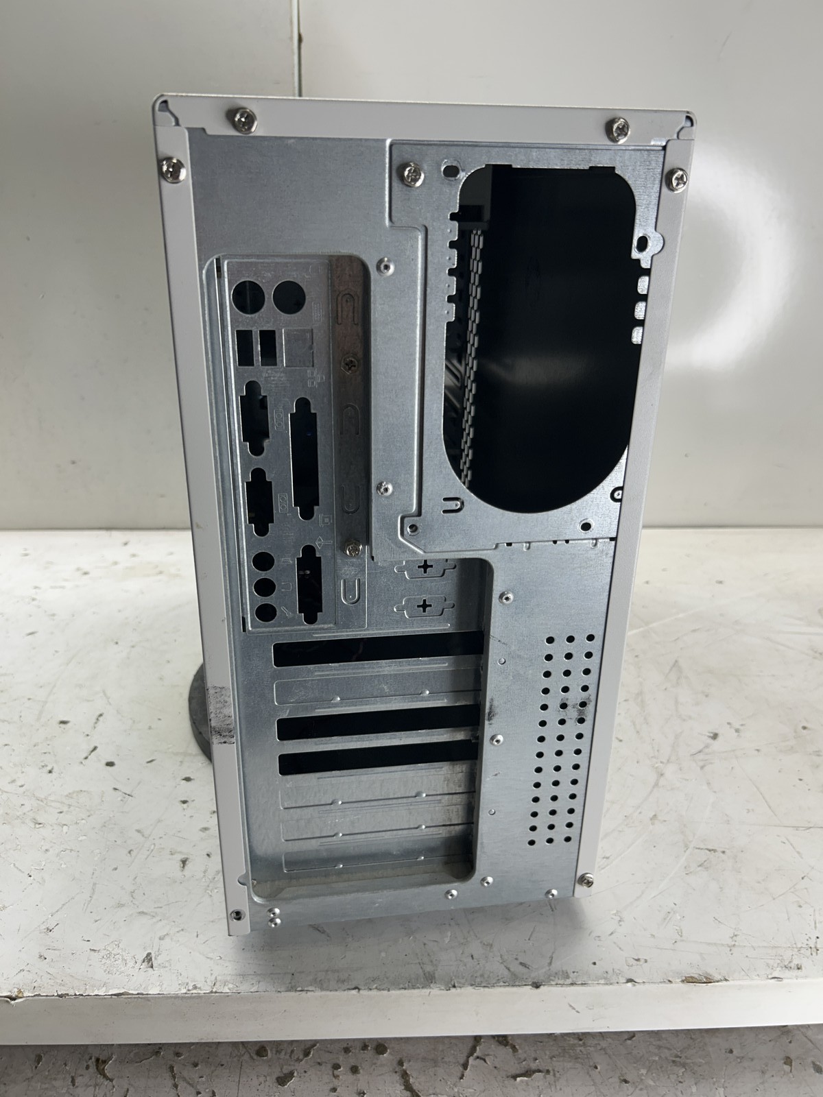 Vintage Retro Beige Blue ATX Desktop Computer Sleeper Case