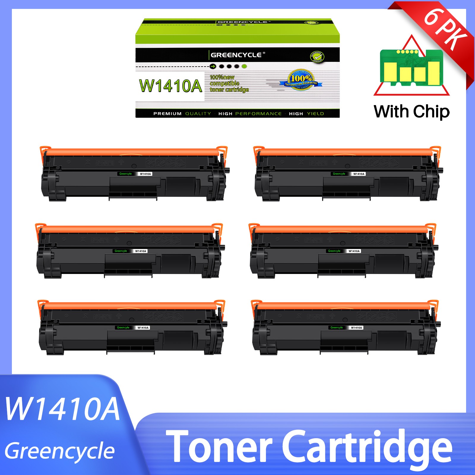 6PK Toner Cartridges Replace for HP 141A W1410A for HP M110w MFP M139w M140w