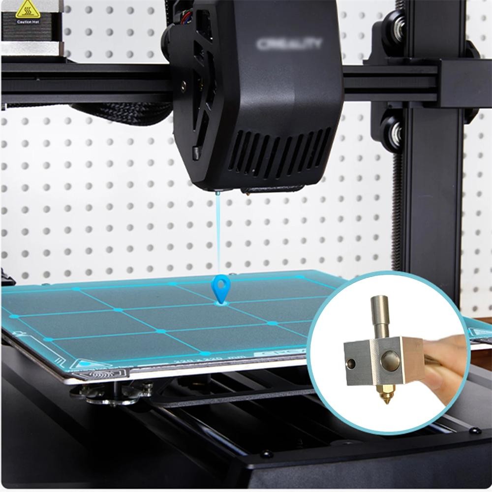 For Ender 3 V3 SE Hotend Upgrade Heating Block Kit High Temperature Throat Tube