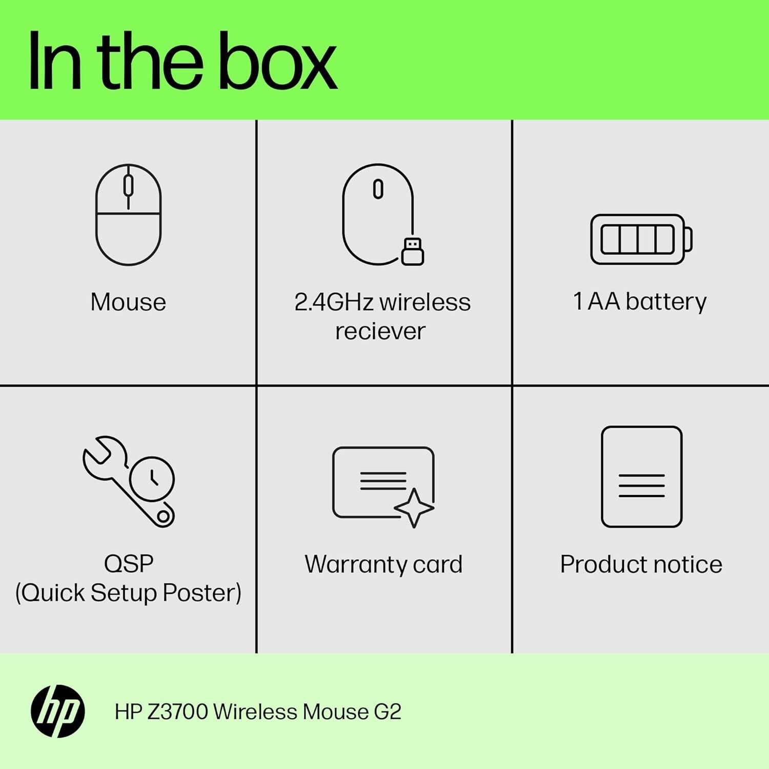 New HP Z3700 Wireless Mouse Ceramic White 681S1AA#ABL Genuine USA Seller