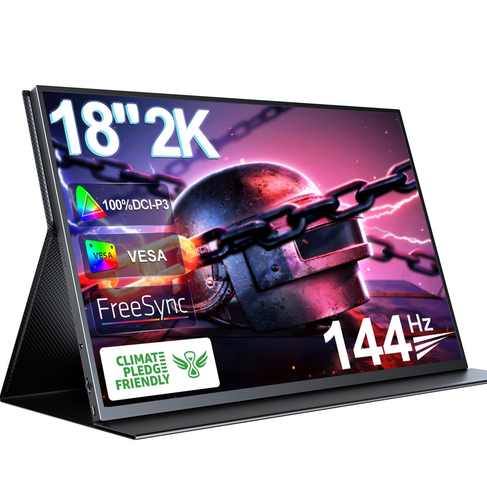 UPERFECT 18 Inch 2K 2560×1600 144Hz Portable Monitor for Gaming, PC, PS, Xbox