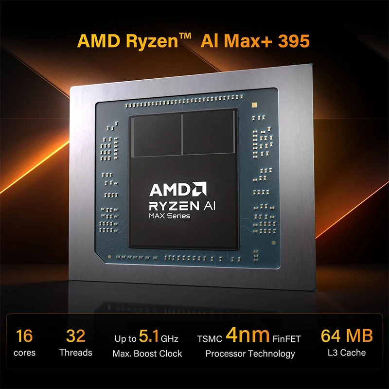 GEEKOM A9 Mega AI Mini PC with AMD Ryzen Al Max+ 395 – 128GB LPDDR5x AI RAM