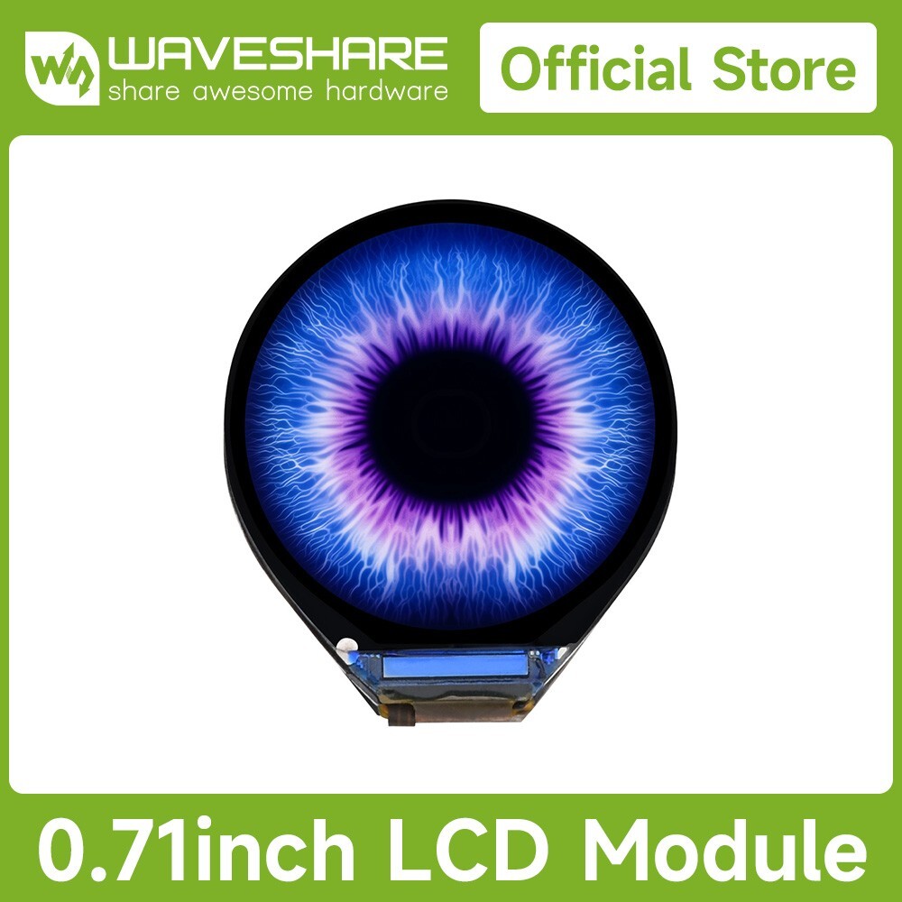 Waveshare 0.71inch Round LCD Display Module, 160×160 Resolution, SPI 65K colors