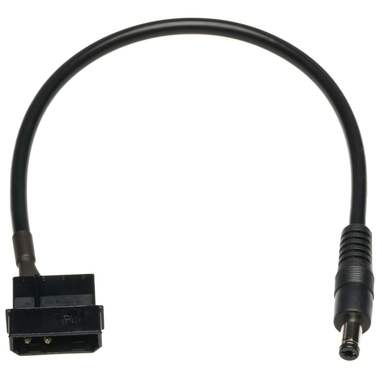 CRJ 4-Pin Molex to 12V 5.5 x 2.1 DC Barrel Plug Power Adapter Cable – 12″