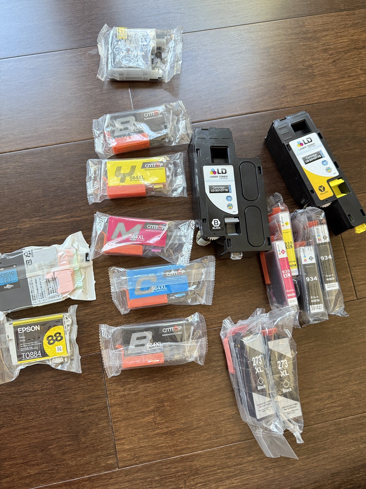 MIXED LOT of Black & Color Ink cartridges for Brother Epson Hp ..Lots Of 16