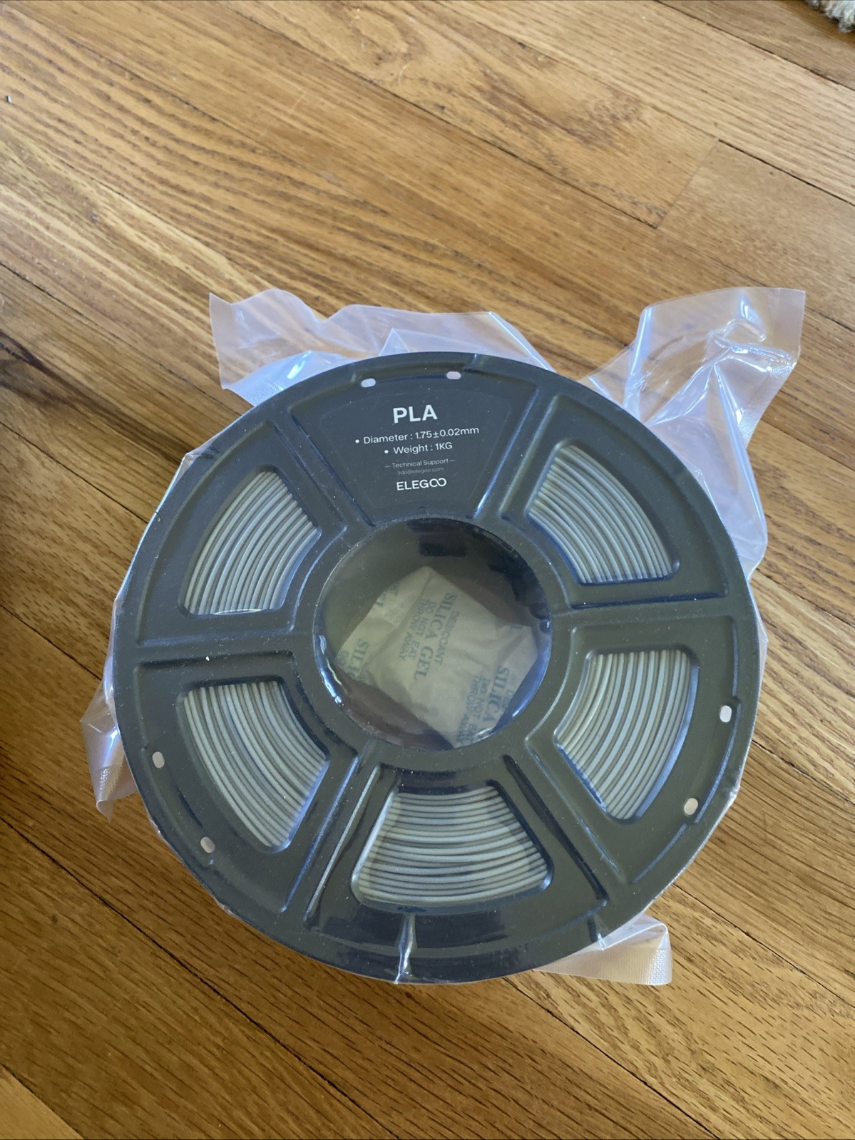 New! ELEGOO Grey PLA 1.75mm 3D Printer Filament 1kg Sealed!