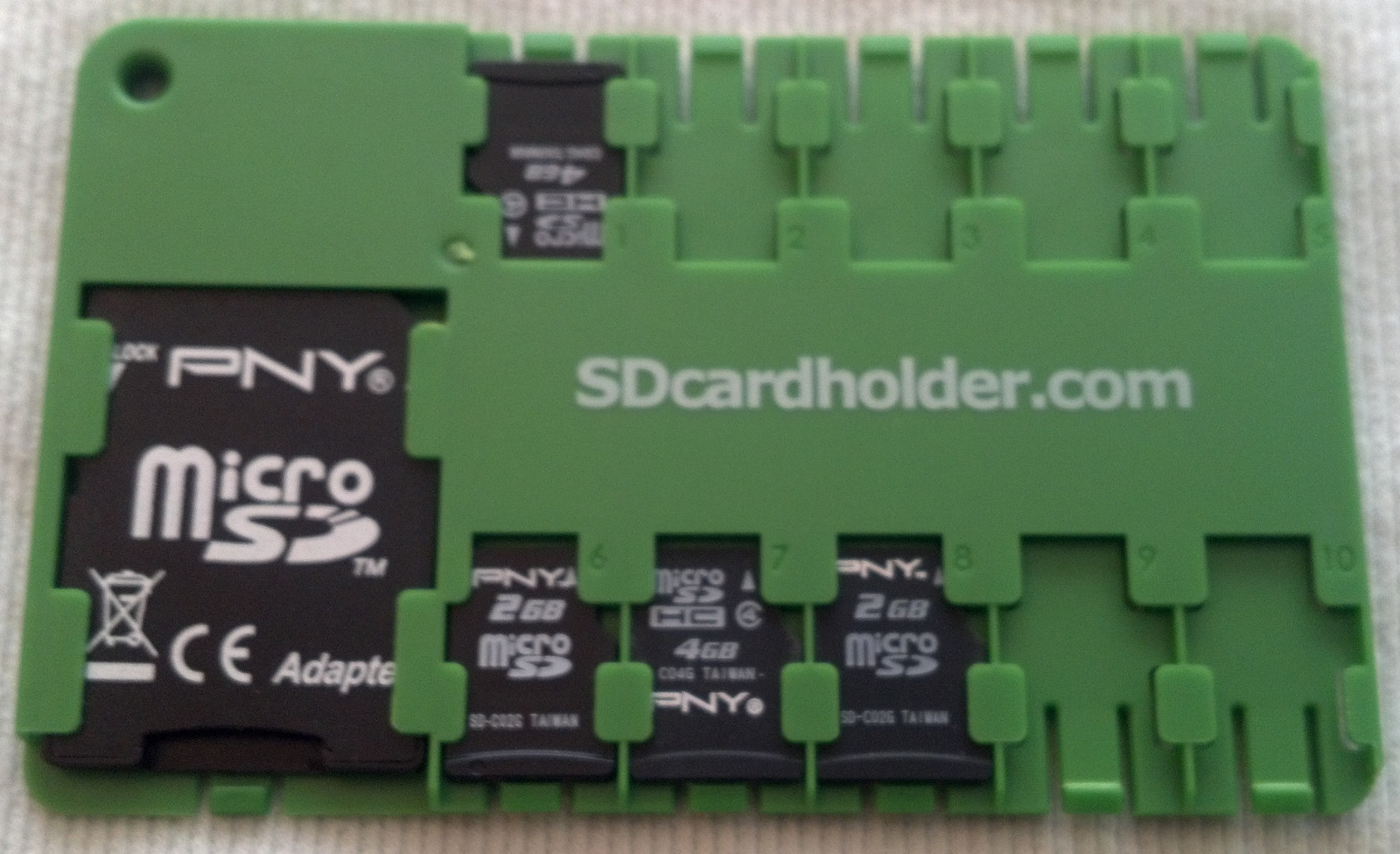 Green micro SD Card Holder Storage Wallet Case SD/SDHC/SDXC USA Shipper!