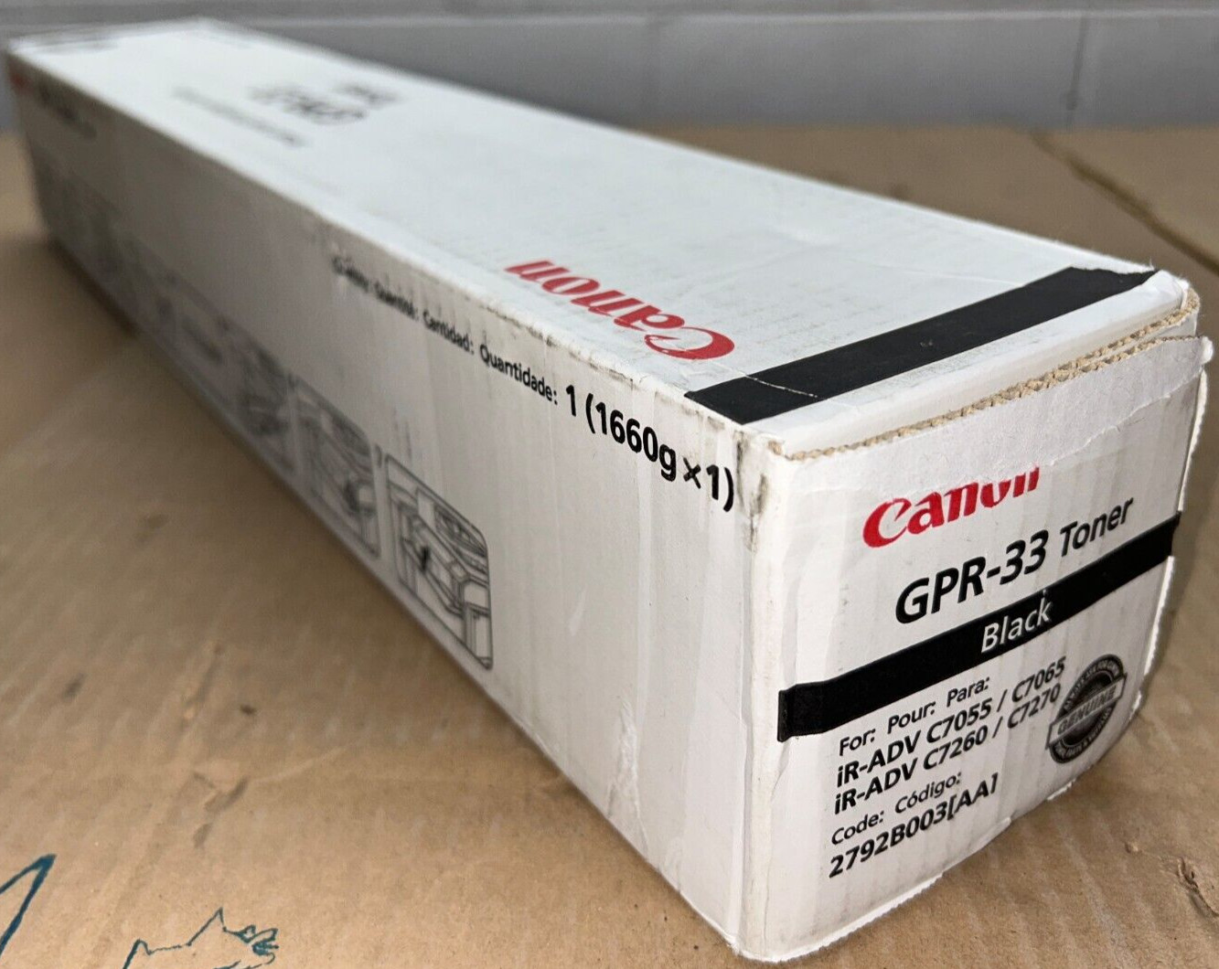 Genuine Canon 2792B003 / GPR33 / GPR-33 Black Toner for iR C7055/C7065/C7260