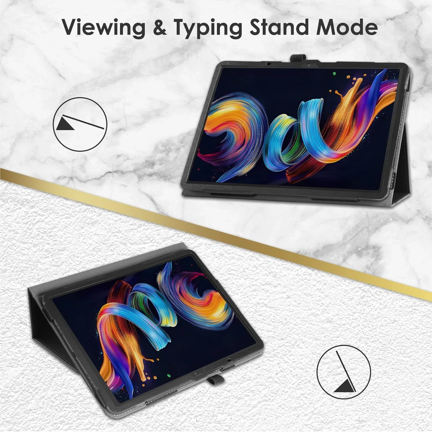 Book Folio Case for TCL Nxtpaper 11 plus 11.5 Inch (9469X) Tablet-Black