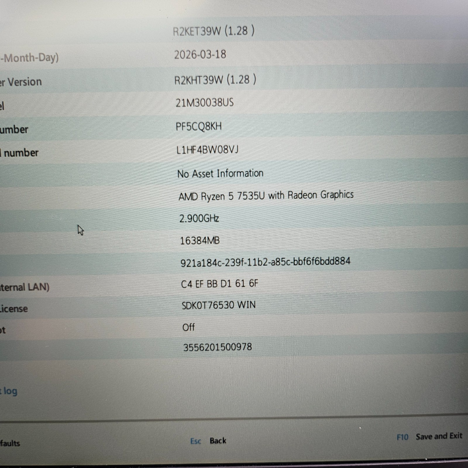 Lenovo ThinkPad E14 Gen 6 14″ Ryzen 5 7535U (6-Core) 16GB DDR5 No SSD