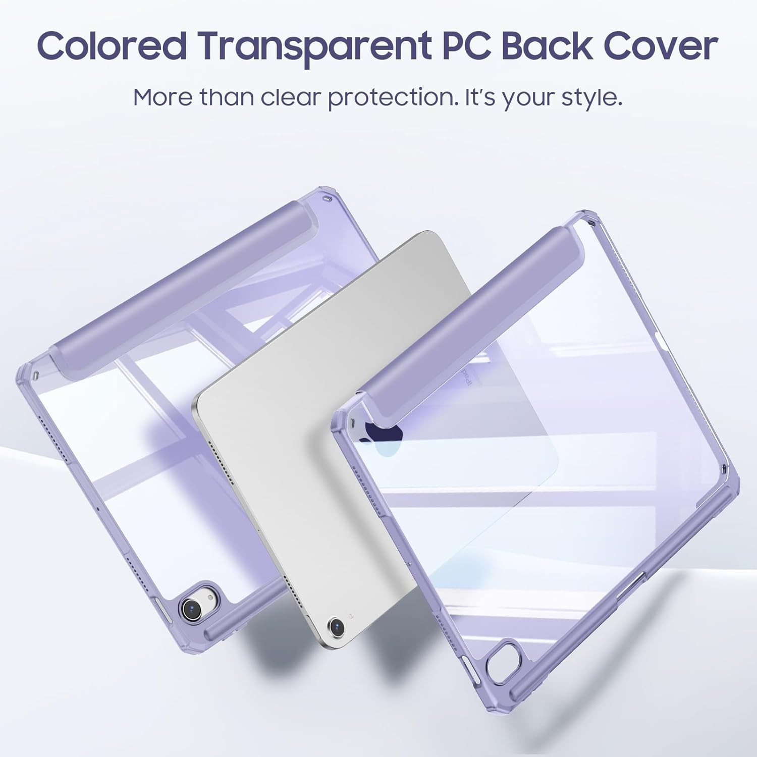 Hybrid Slim Case for iPad Air 11-inch M2 (2024) Shockproof Cover w Pencil Holder