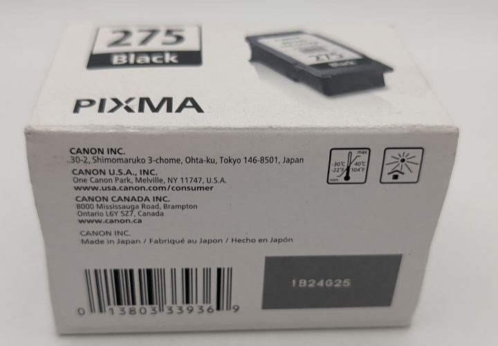 Canon PG-275 Yield Black Ink Cartridge for PIXMA TR4720 TR4722 TR4723 TS3520 OEM