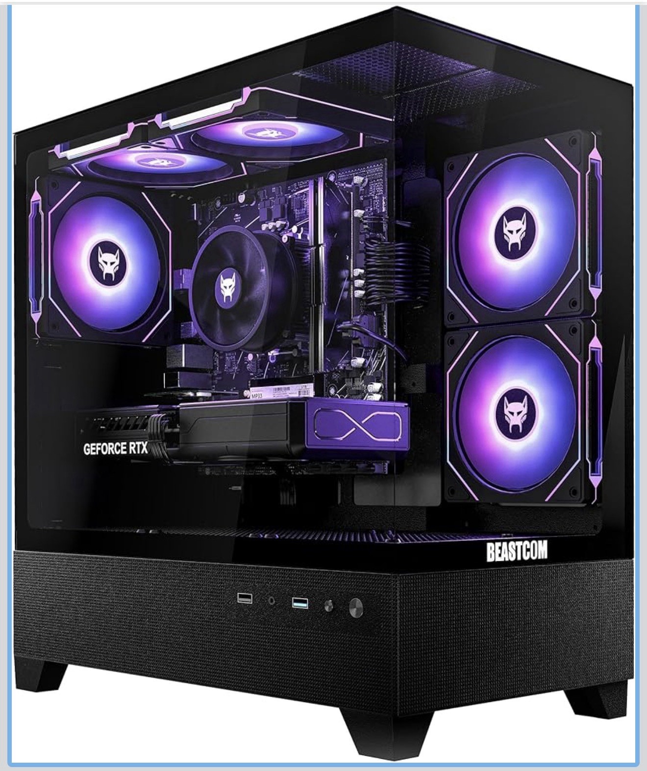 BEASTCOM Gaming Desktop Tower GeForce RTX RGB Lighting PRIME A320M-K