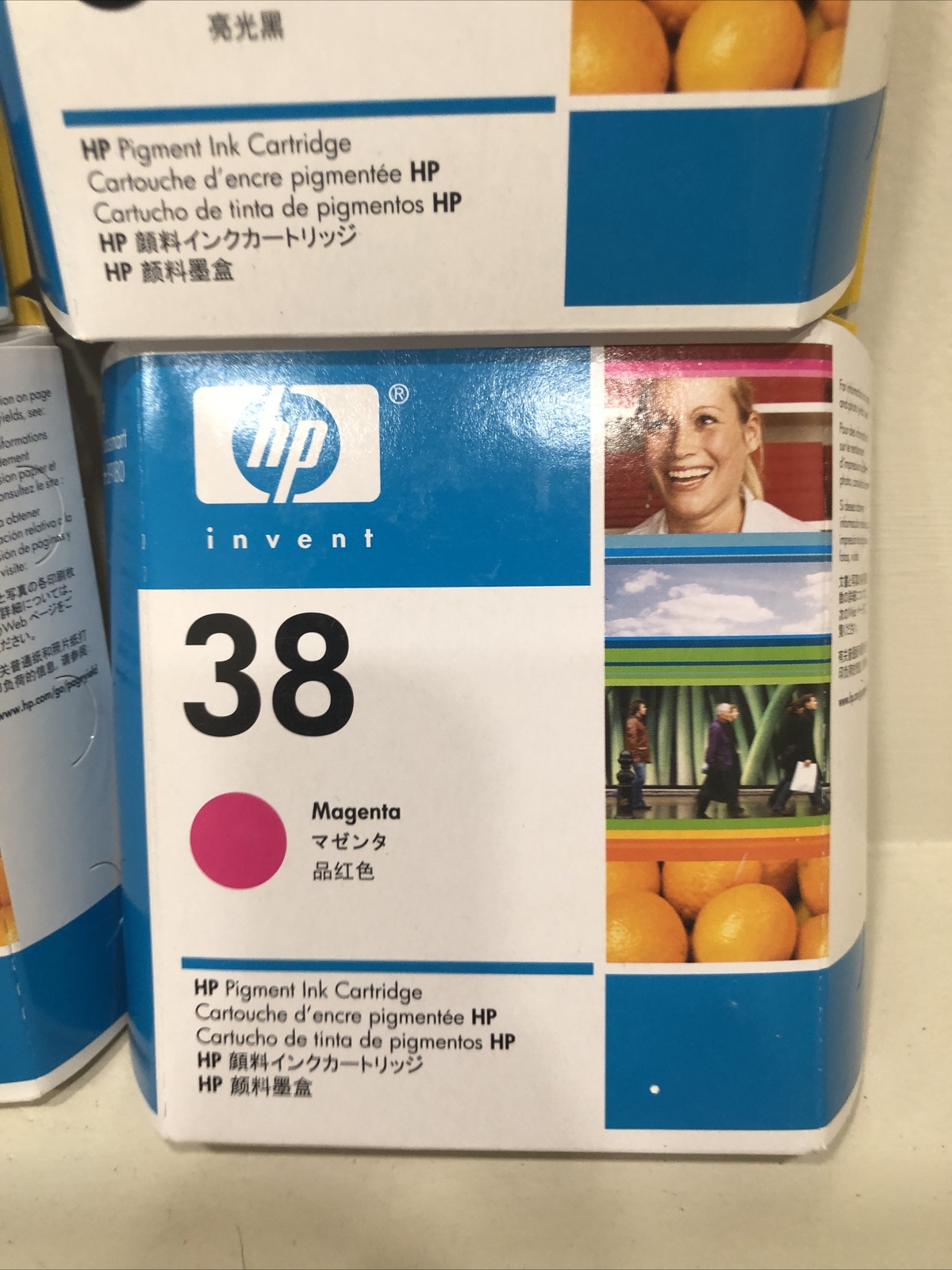 Lot of 4 Mixed Colors Genuine HP Vivera Ink 38 Expired Nov 2008 Sealed BRAND NEW