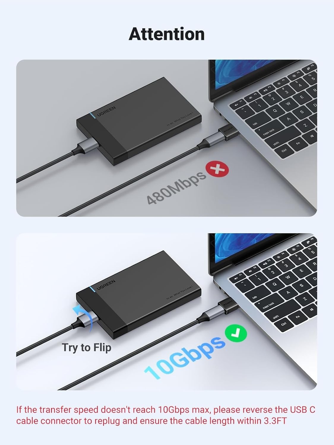 USB to USB C Adapter 2Pc or 3Pack 10Gbps USBC Female to USBA Male Adapter Type