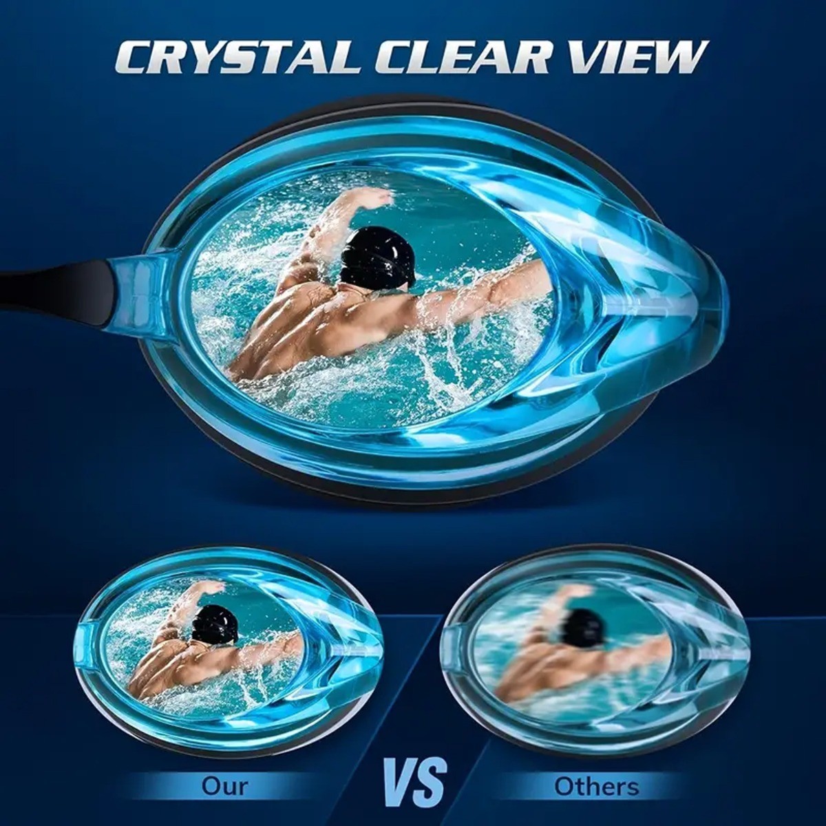 Unisex Professional Anti, Silicone Adjustable for Gym Outdoor (Blue)