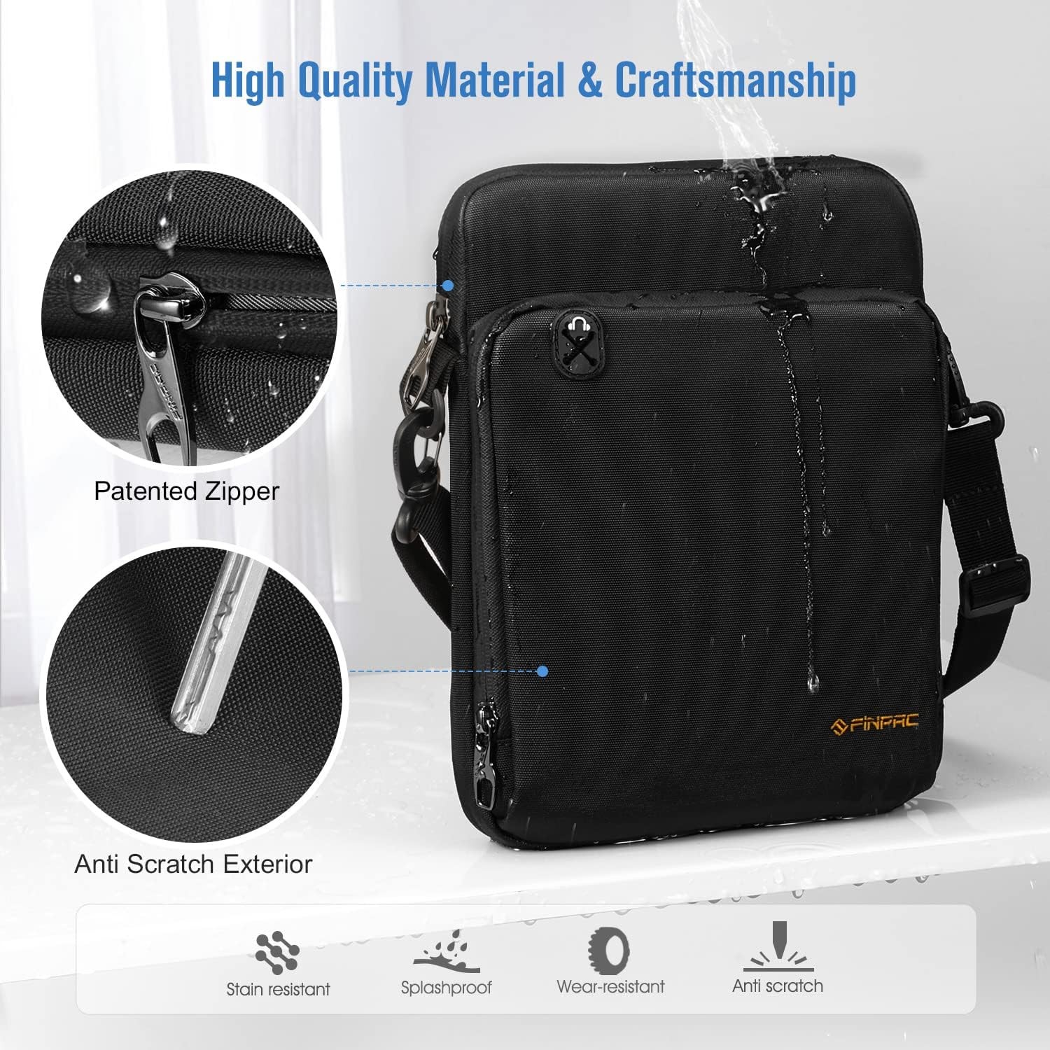 11 Inch Tablet Sleeve Case Briefcase Shoulder Bag for iPad Air 5 2022/ Pro 11