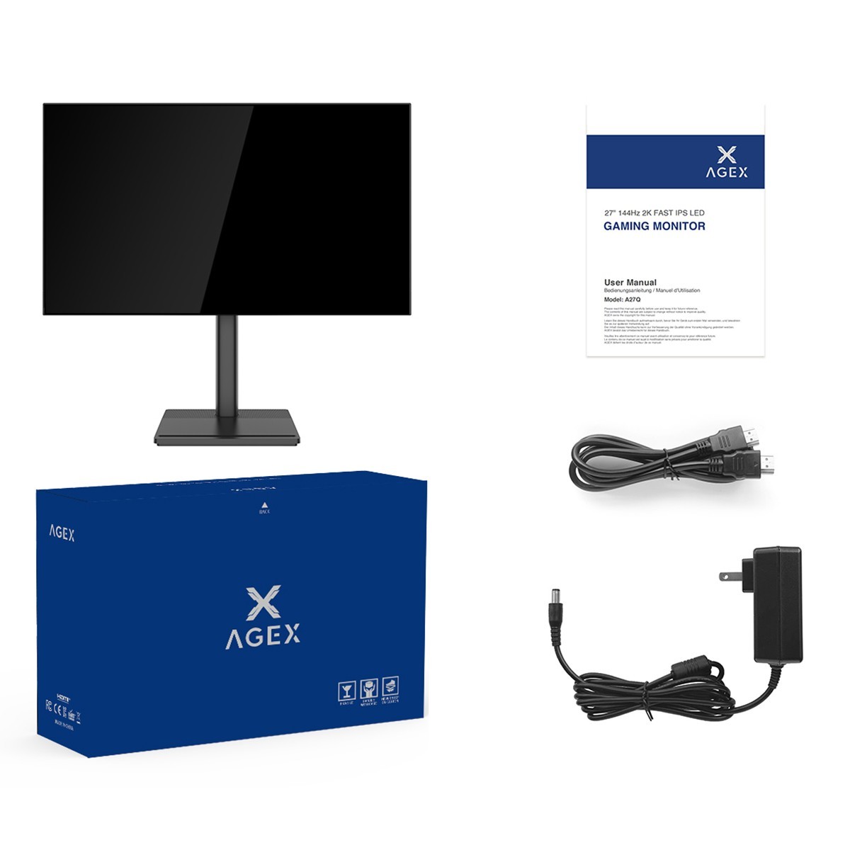 27″ 2K QHD 2560×1440 1.07B Colors 100% sRGB 144Hz 1ms Fast IPS Gaming Monitor