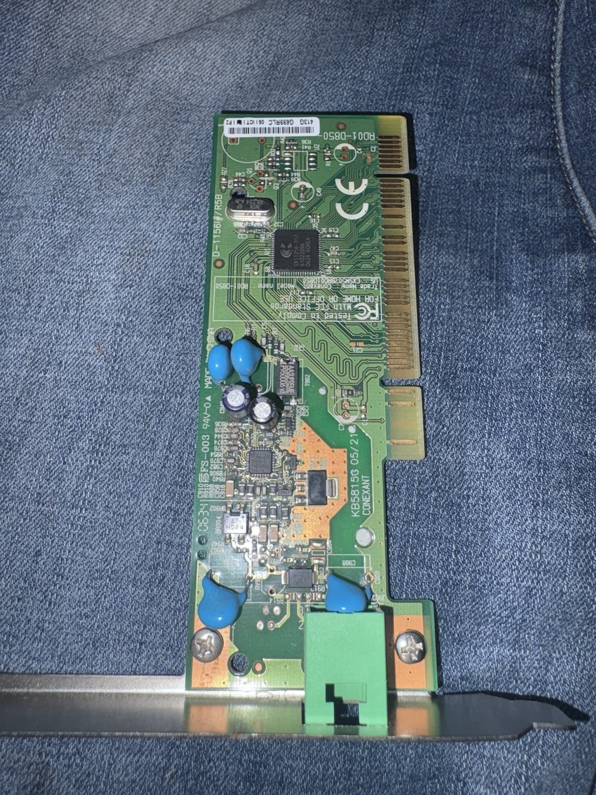 HP 5188-2907 PCI 56K Fax Modem Card V.92 1-Port DSL/Phone RJ-11