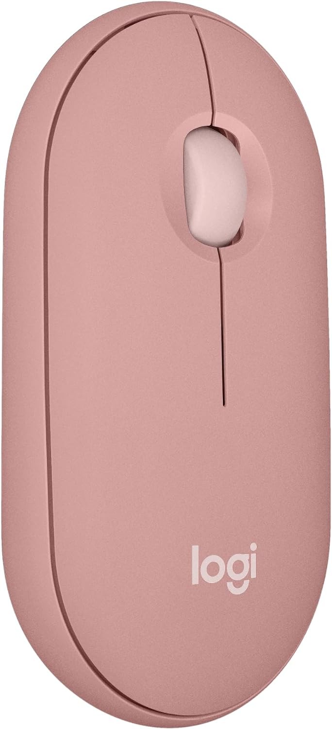 Logitech Pebble Mouse 2 M350s Slim Bluetooth/Wireless Mouse – Tonal Rose