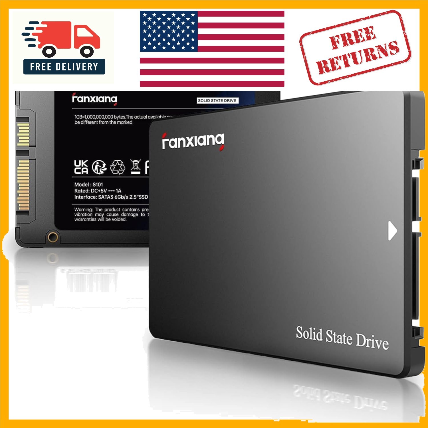 Upgrade to S101 256GB SSD: Blazing Fast SATA III Drive with 520MB/sec Read Speed