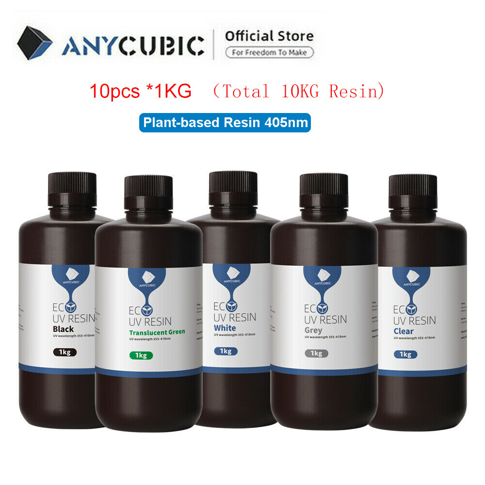 ANYCUBIC 10KG ECO UV Resin 405nm For LCD/SLA 3D Printer Low Odor and Safety