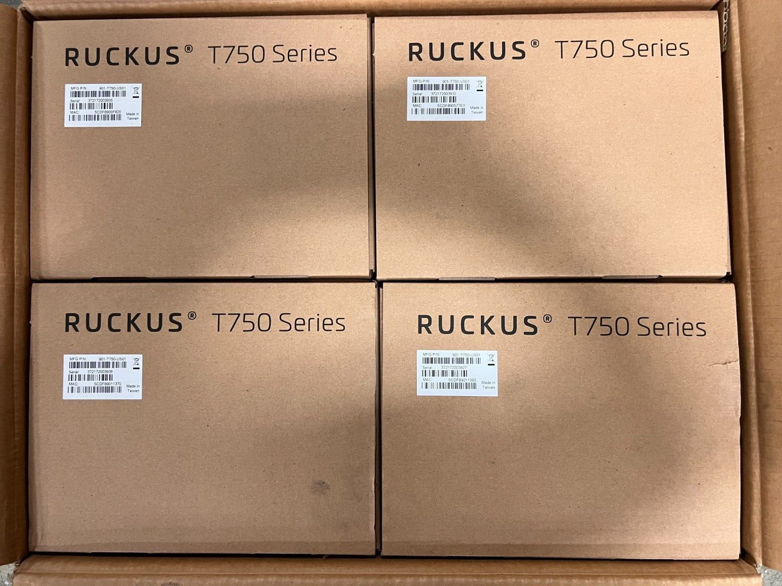 (LOT OF 4) RUCKUS 901-T750-US01 T750 Outdoor Access Point w/ Mounting Kit T750