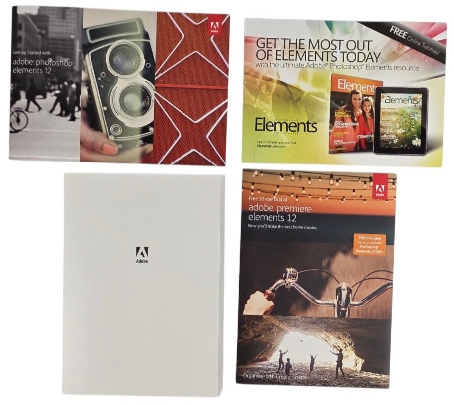 Adobe Photoshop Elements 12 Windows / Mac OS in Box with Manual & Serial Number