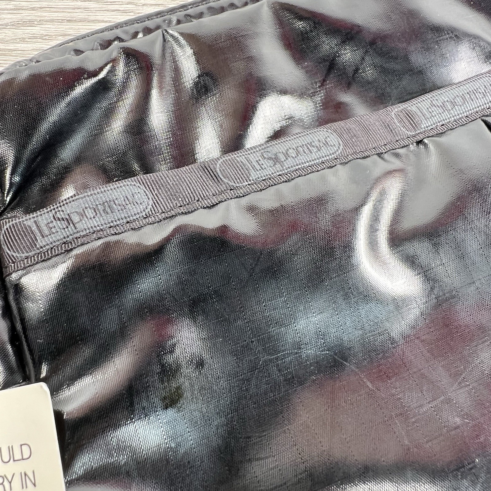 LeSportSac Black Patent E-Reader Tablet Sleeve Shiny Pouch Kindle Nook iPad NWT
