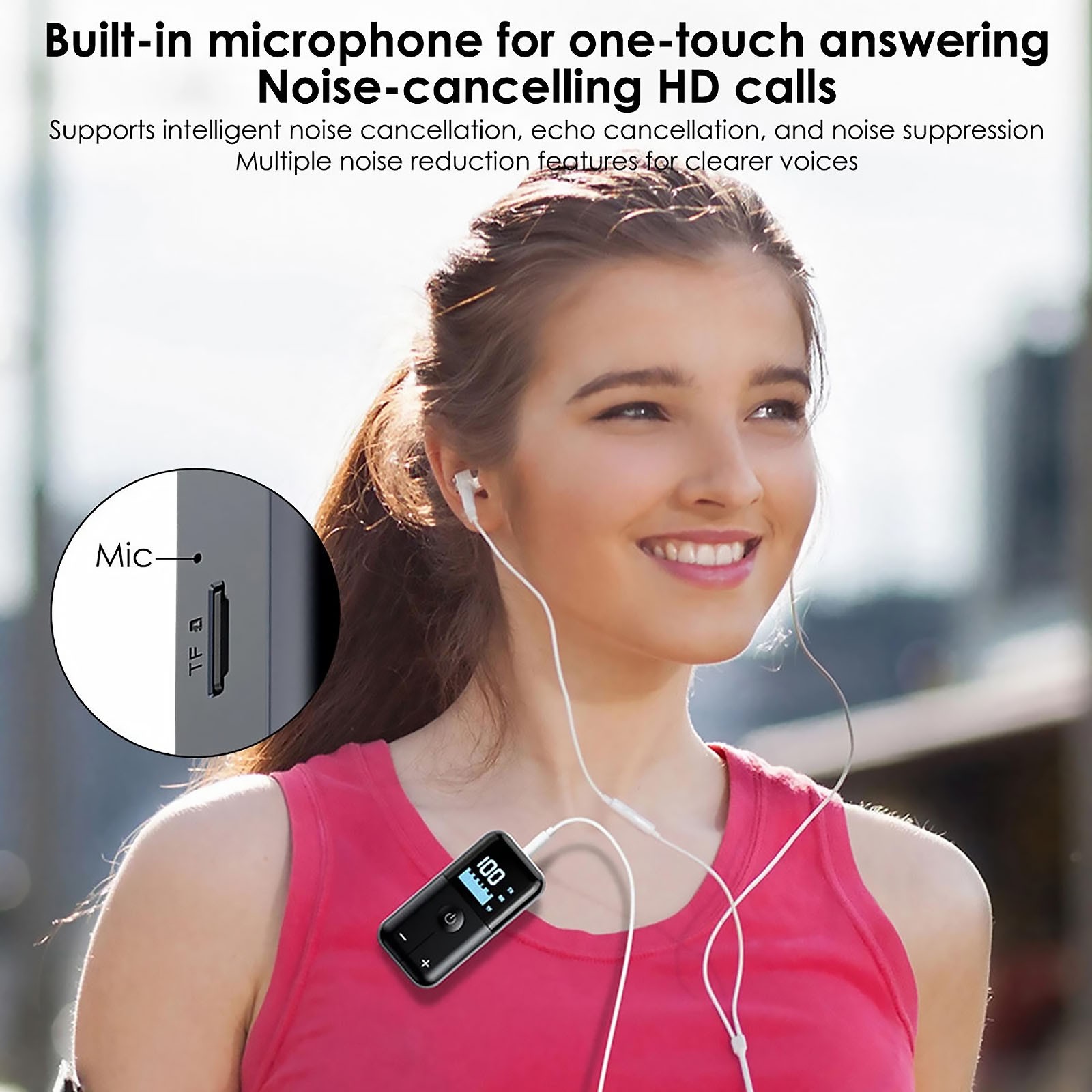 Bluetooth 5.4 Audio Adapter Wireless Receiver Transmitter for Headphone Jack