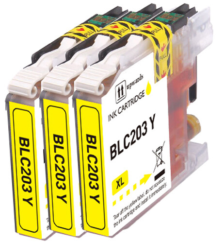 3P YELLOW Ink Compatible with Brother LC203 MFC-J480DW MFC-J5320DW MFC-J460DW