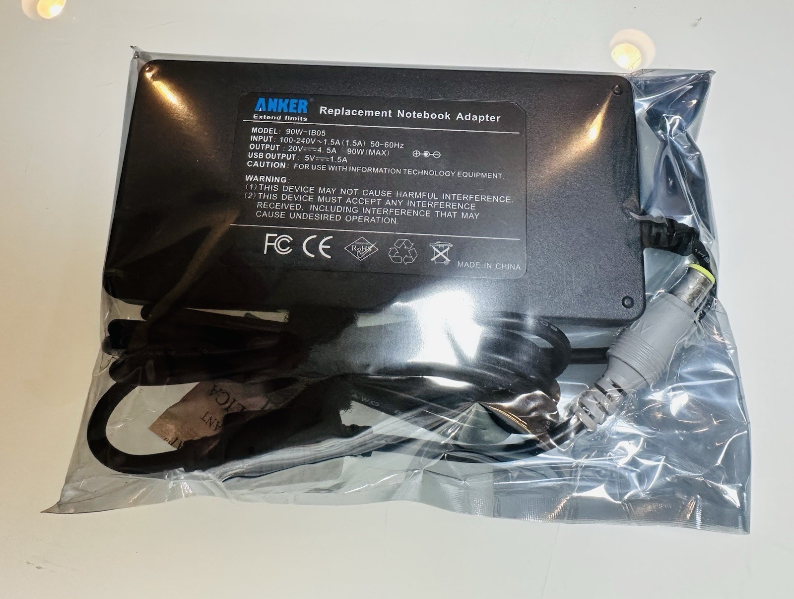 ANKER 93LN20V45-2USA Replacement Notebook Adapter Model 90W-IB05 NEW Sealed