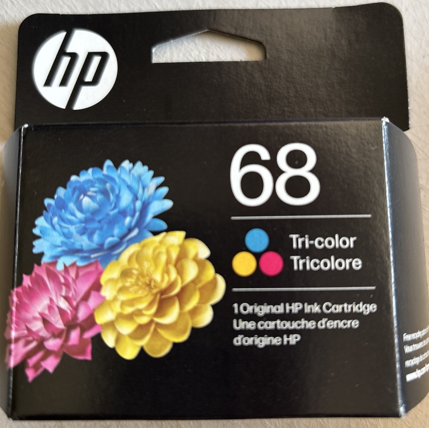 HP 68 Tri-color Original Ink Cartridge, 7FP20TN Exp: 11/2026
